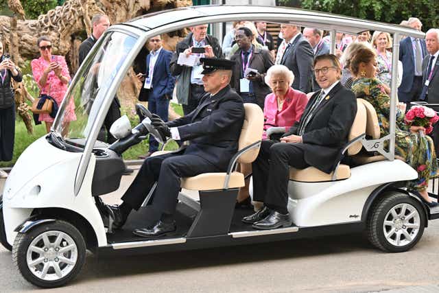 <p>The driving duties are performed by a chauffeur in the obligatory peaked cap</p>