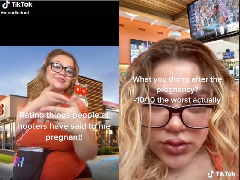 Pregnant woman shares some of the comments she receives from Hooters customers
