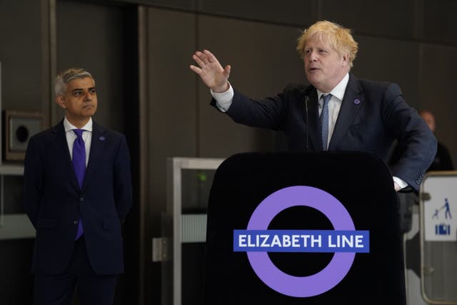 Prime Minister Boris Johnson at Paddington station (Andrew Matthews/PA)