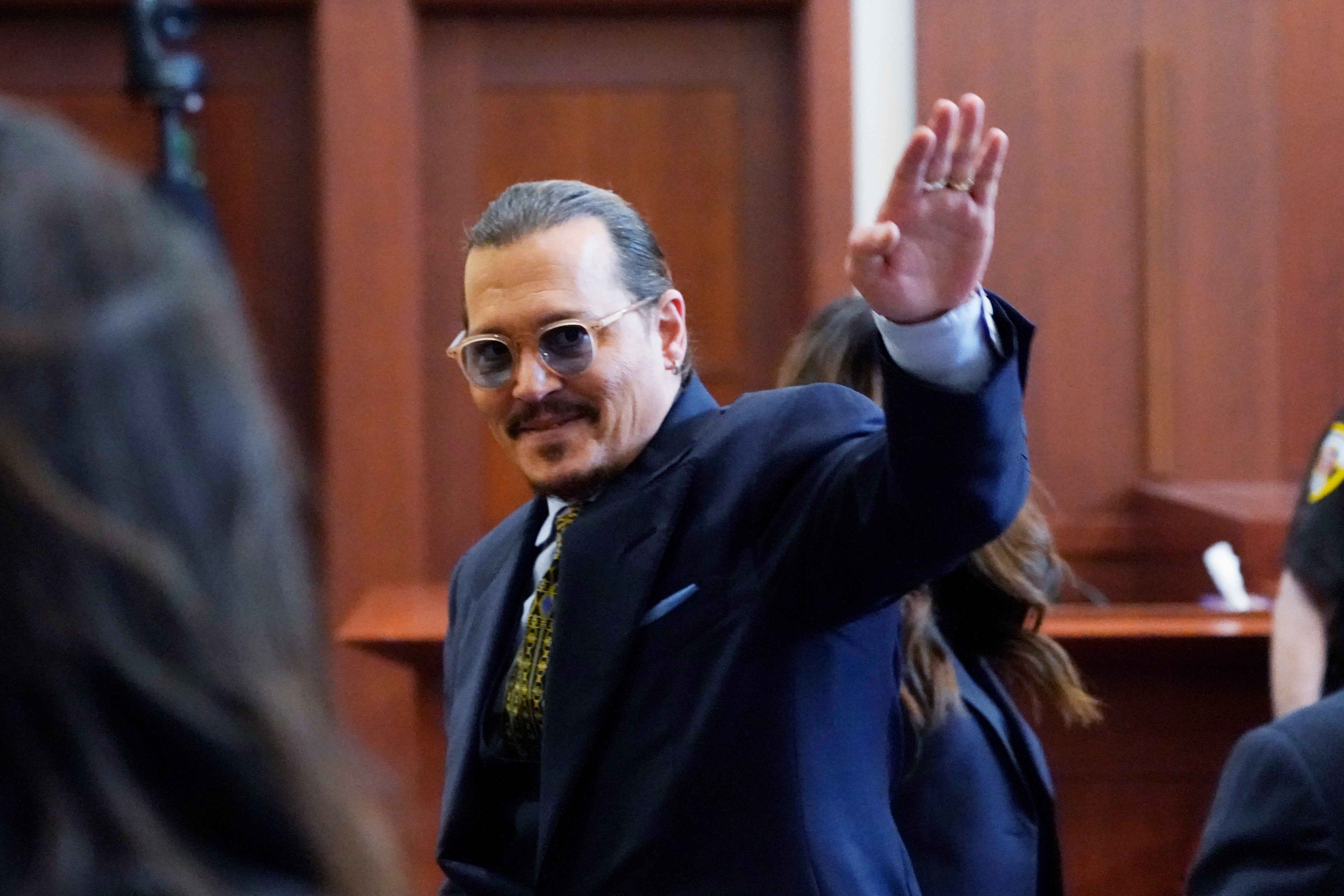 Mr Depp is suing Ms Heard for 50 million dollars (£40million) over which his lawyers say falsely implies he physically and sexually abused her while they were together (Steve Helber/AP)