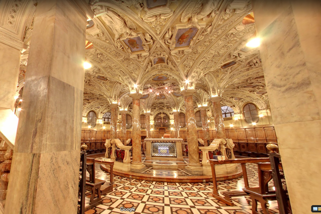 Inside the Duomo in Milan on Google Street View