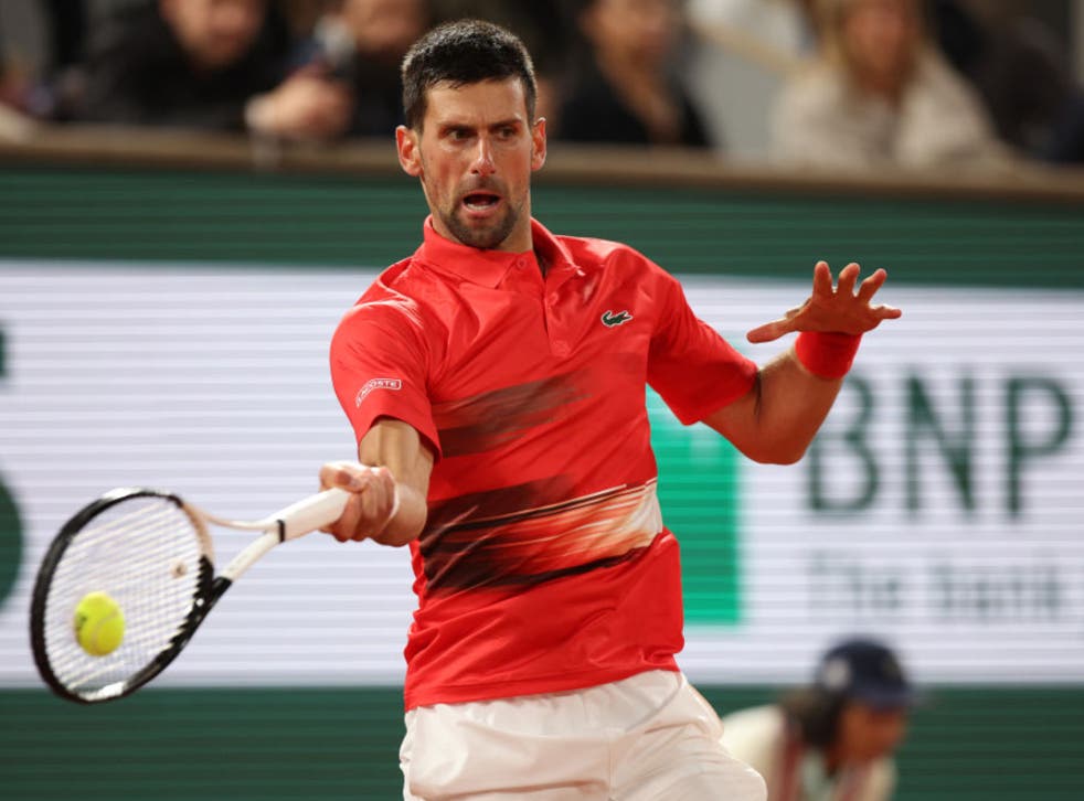 <p>Djokovic made his grand slam return at the French Open on Monday </p>