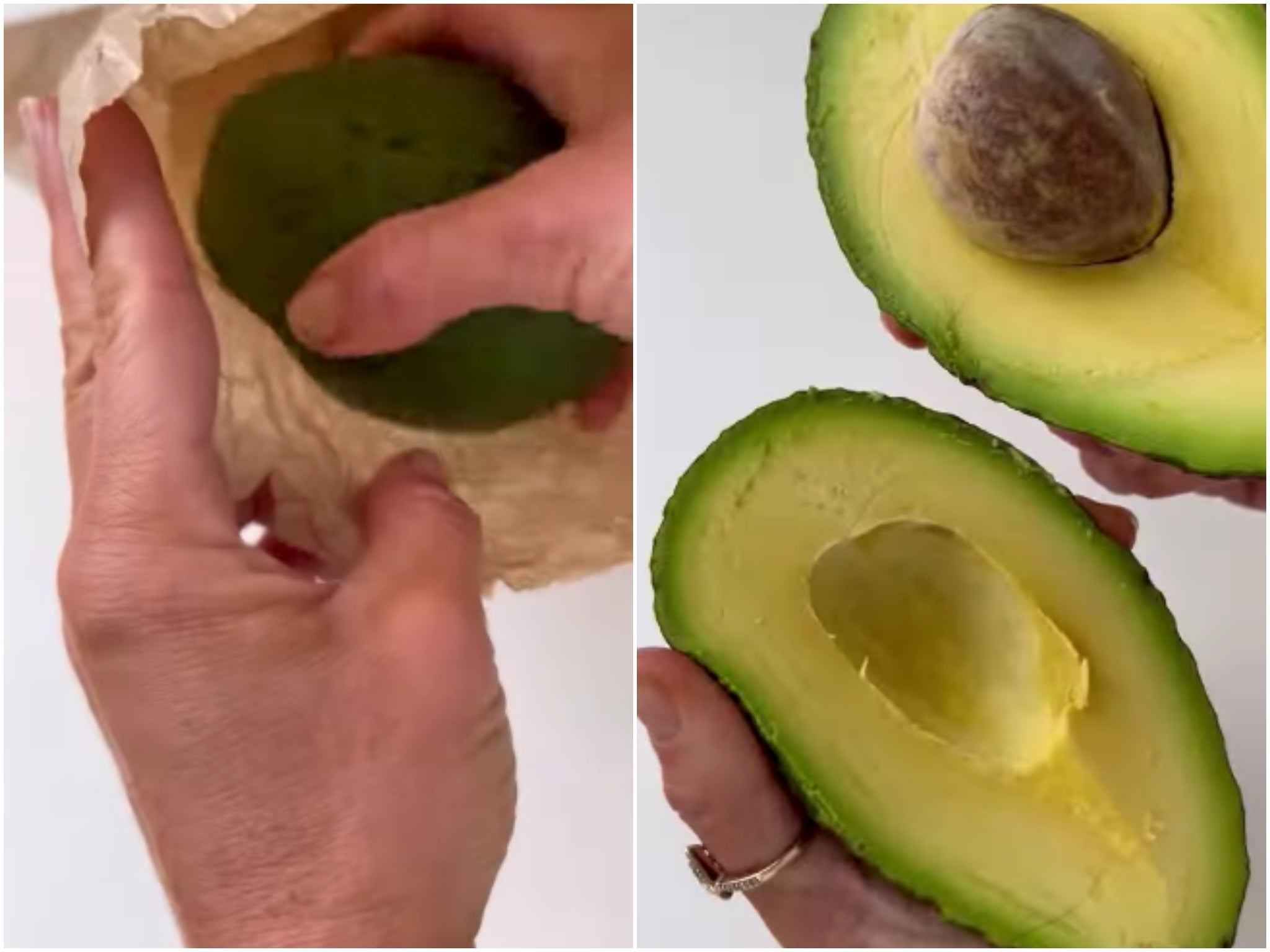 Instagrammer Caroline Groth shows her hack for ripening an avocado quickly