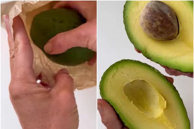 <p>Instagrammer Caroline Groth shows her hack for ripening an avocado quickly</p>