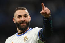 Karim Benzema could break Cristiano Ronaldo’s Champions League record against Liverpool