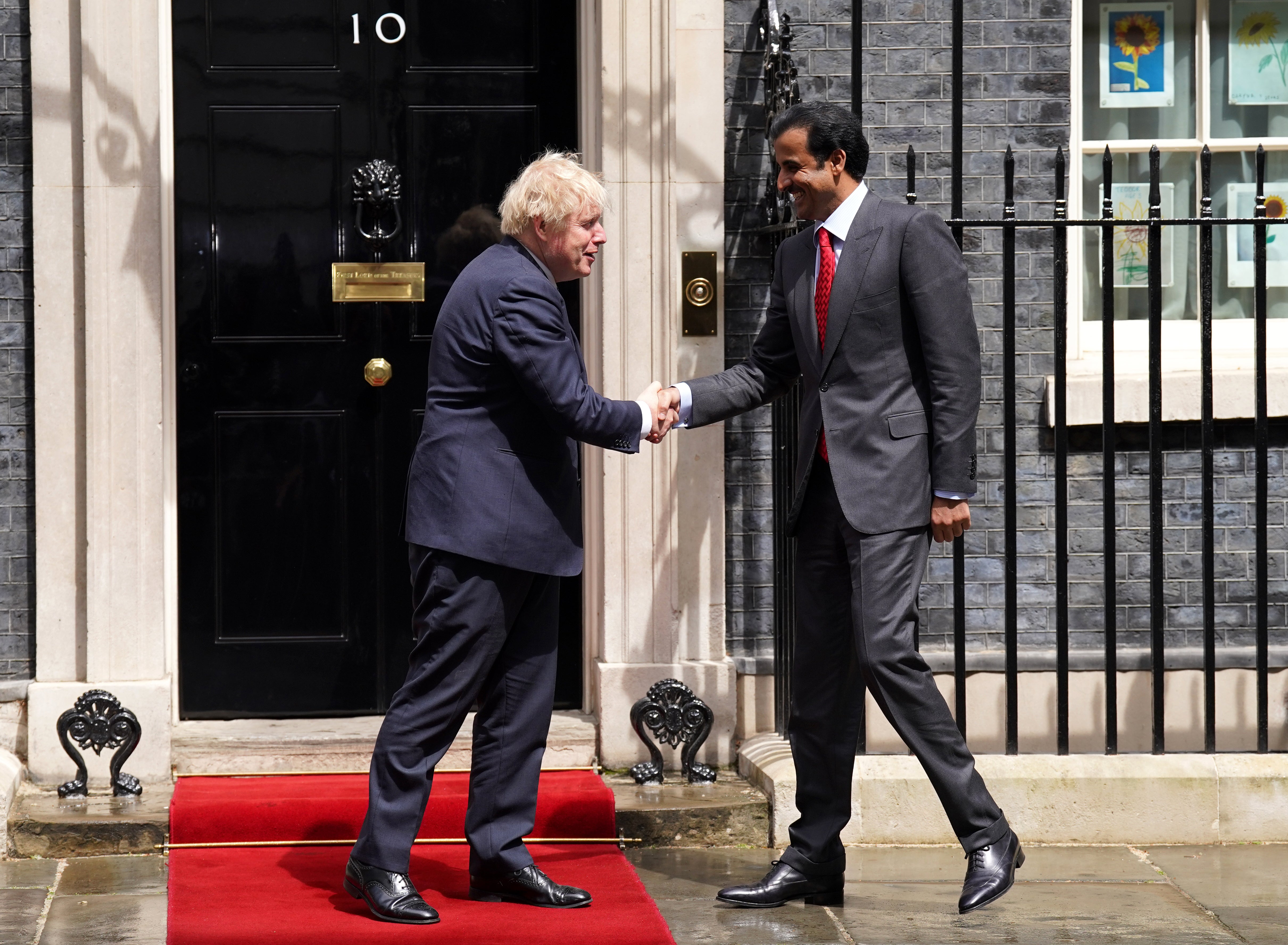 Prime Minister Boris Johnson has been invited to attend the 2022 World Cup by the Emir of Qatar, Sheikh Tamim bin Hamad Al Thani (Stefan Rousseau/PA)