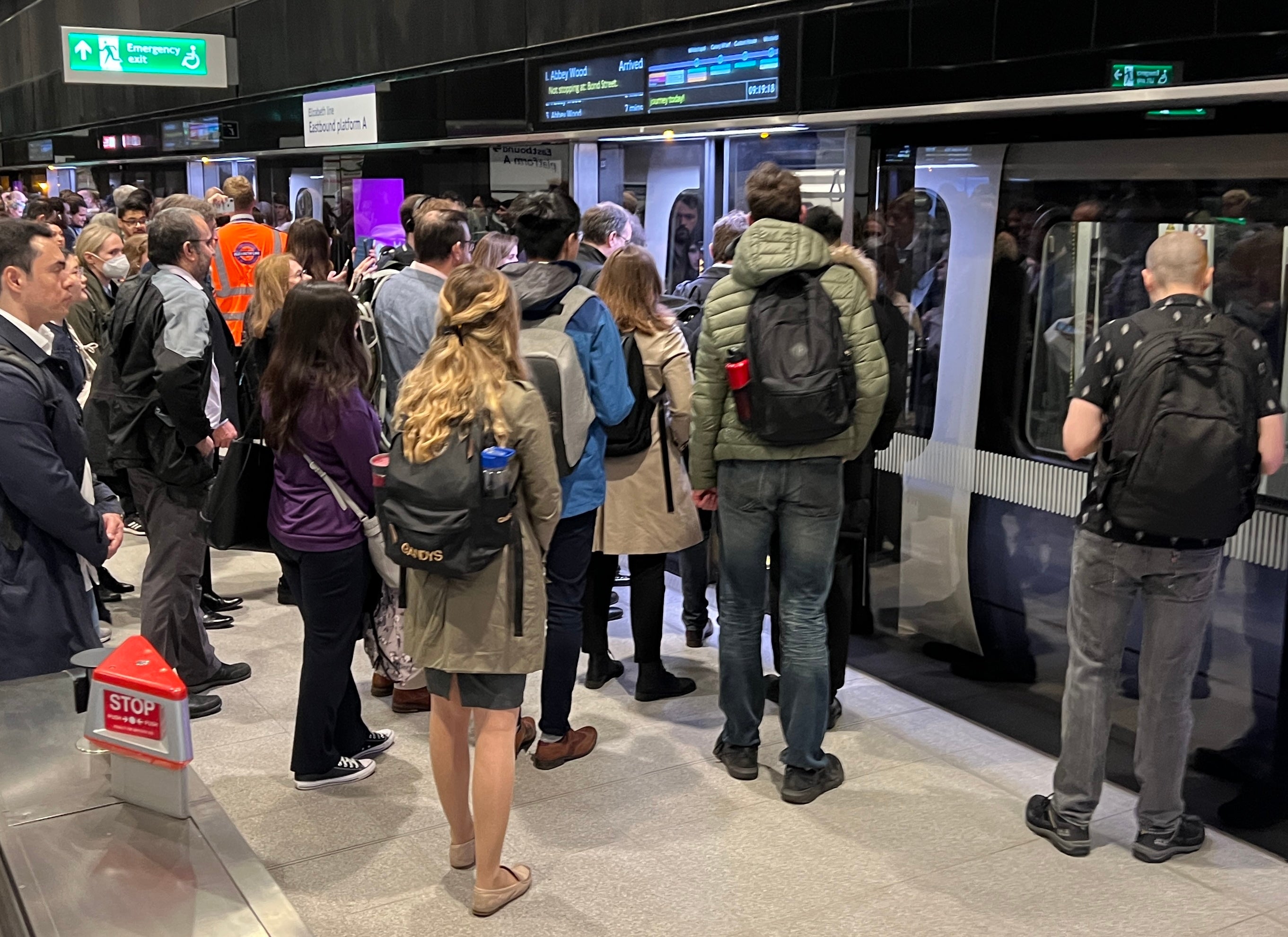 All aboard: the Elizabeth line running east-west through London is the busiest in the UK