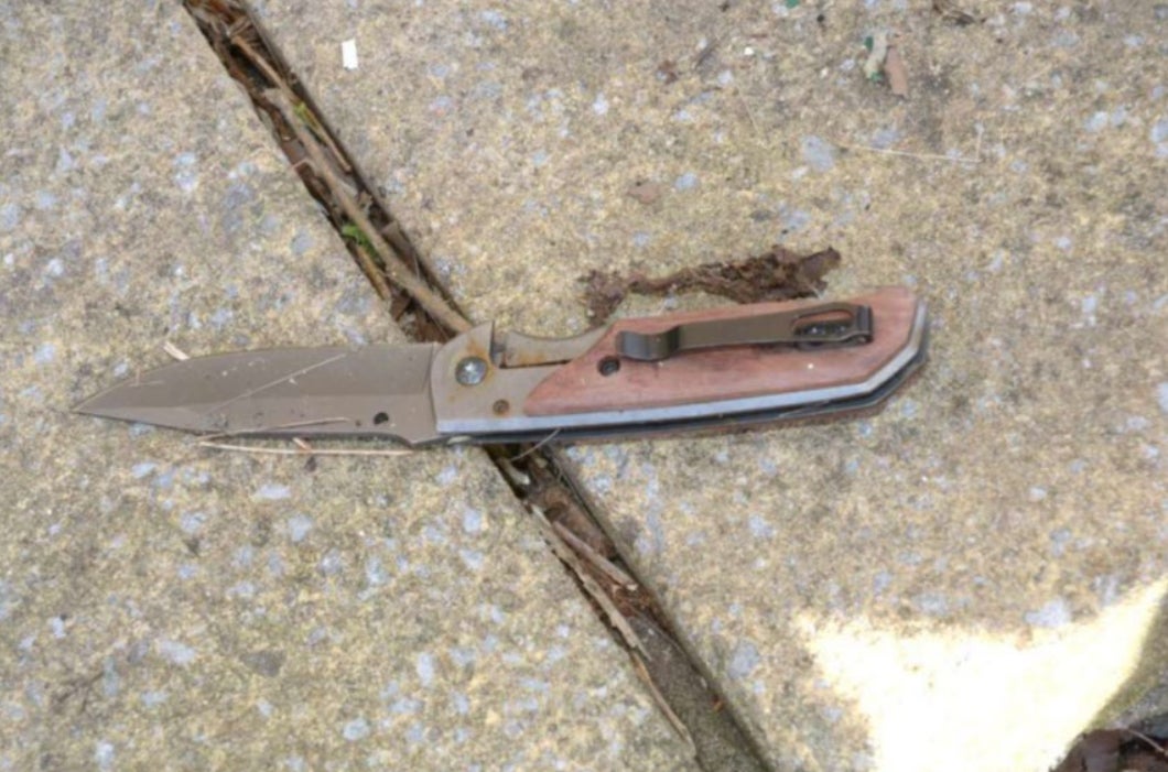 The knife used in the fatal attack