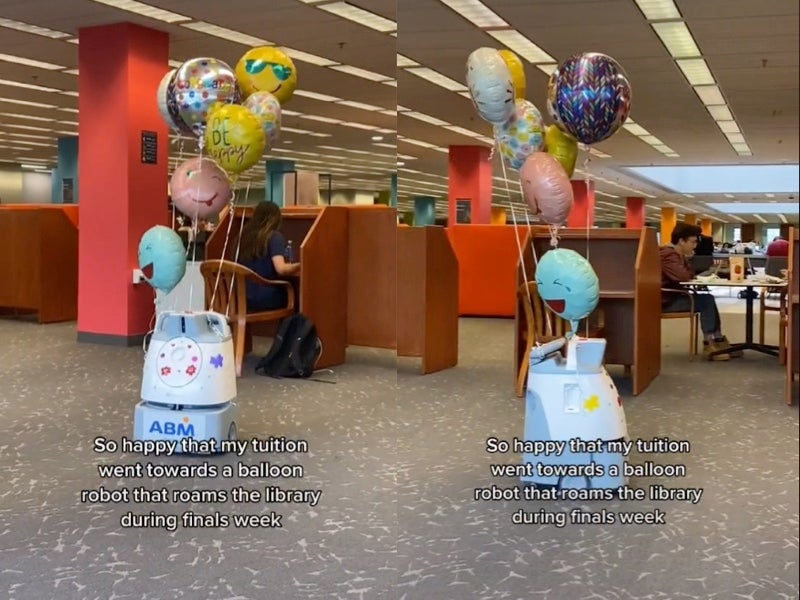 Woman calls out university for spending tuition money on ‘balloon robot’