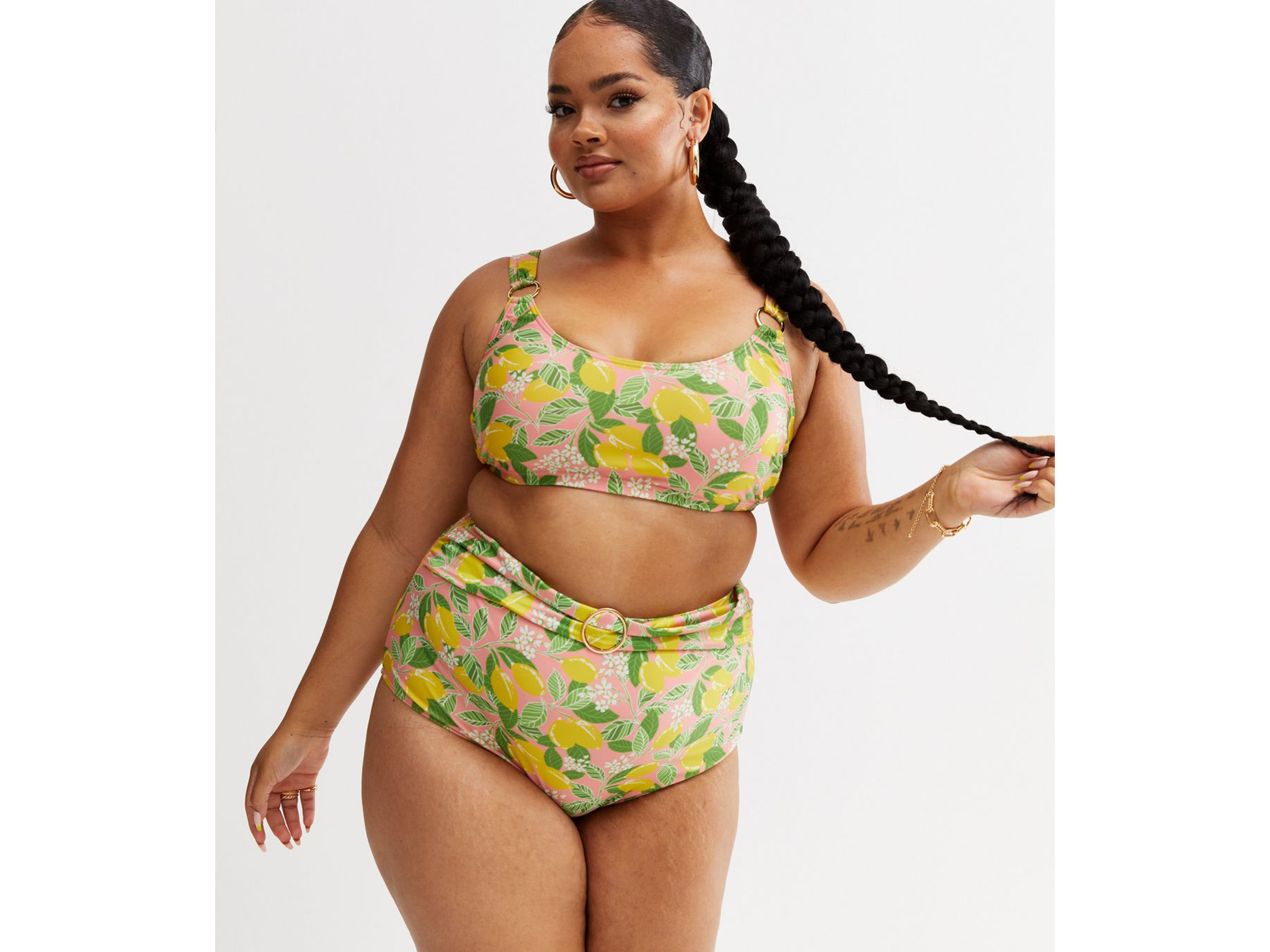 Plus Size Bikini Set For Obese Woman Separate Womens Swimwear High