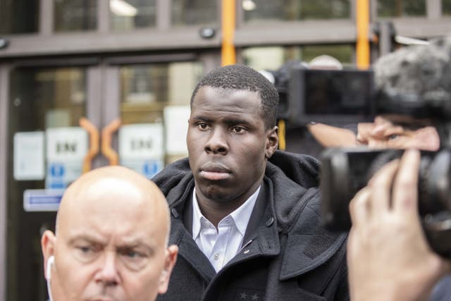 <p>Kurt Zouma was on trial for kicking and slapping his pet cat in a viral video</p>