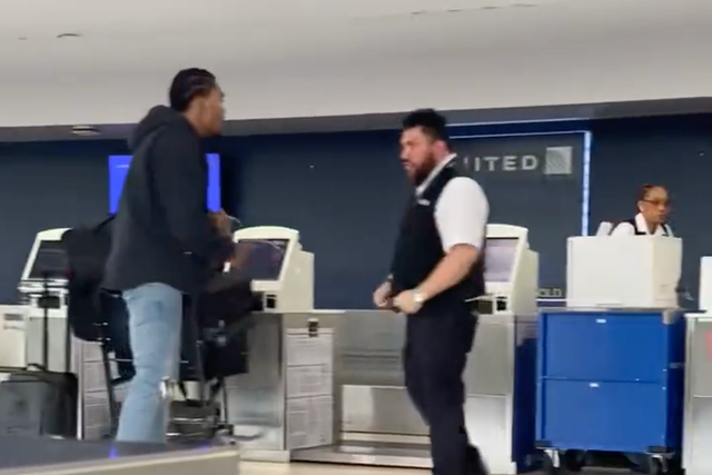 <p>A viral video shows a United Airlines employee in a fistfight with former NFL player Brendan Langley</p>