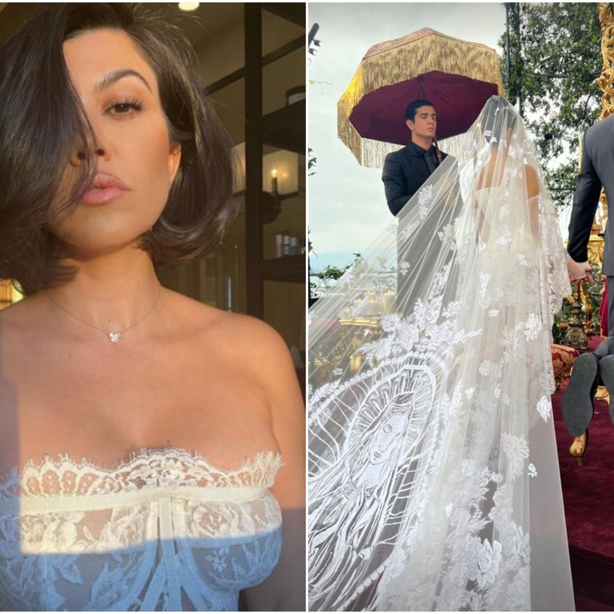 Kourtney Kardashian's 'bridal mini' shows a vibe shift is coming to wedding fashion | The Independent Kourtney Kardashian's 'bridal mini' shows a vibe shift is coming to wedding fashion | The Independent