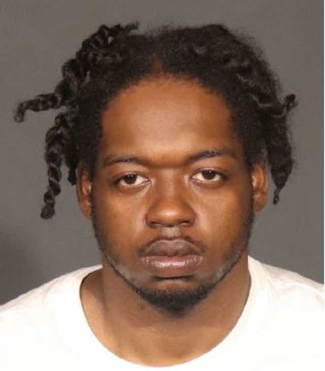 <p>A mugshot of Andrew Abdullah, 25, who police have identified as a suspect in a Sunday, 22 May, 2022, shooting on the subway that killed one person.</p>