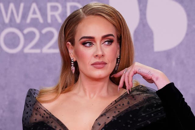 <p>Adele at the BRIT Awards 2022 </p>