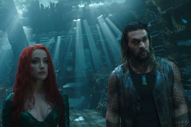 <p>Amber Heard and Jason Momoa in Aquaman</p>