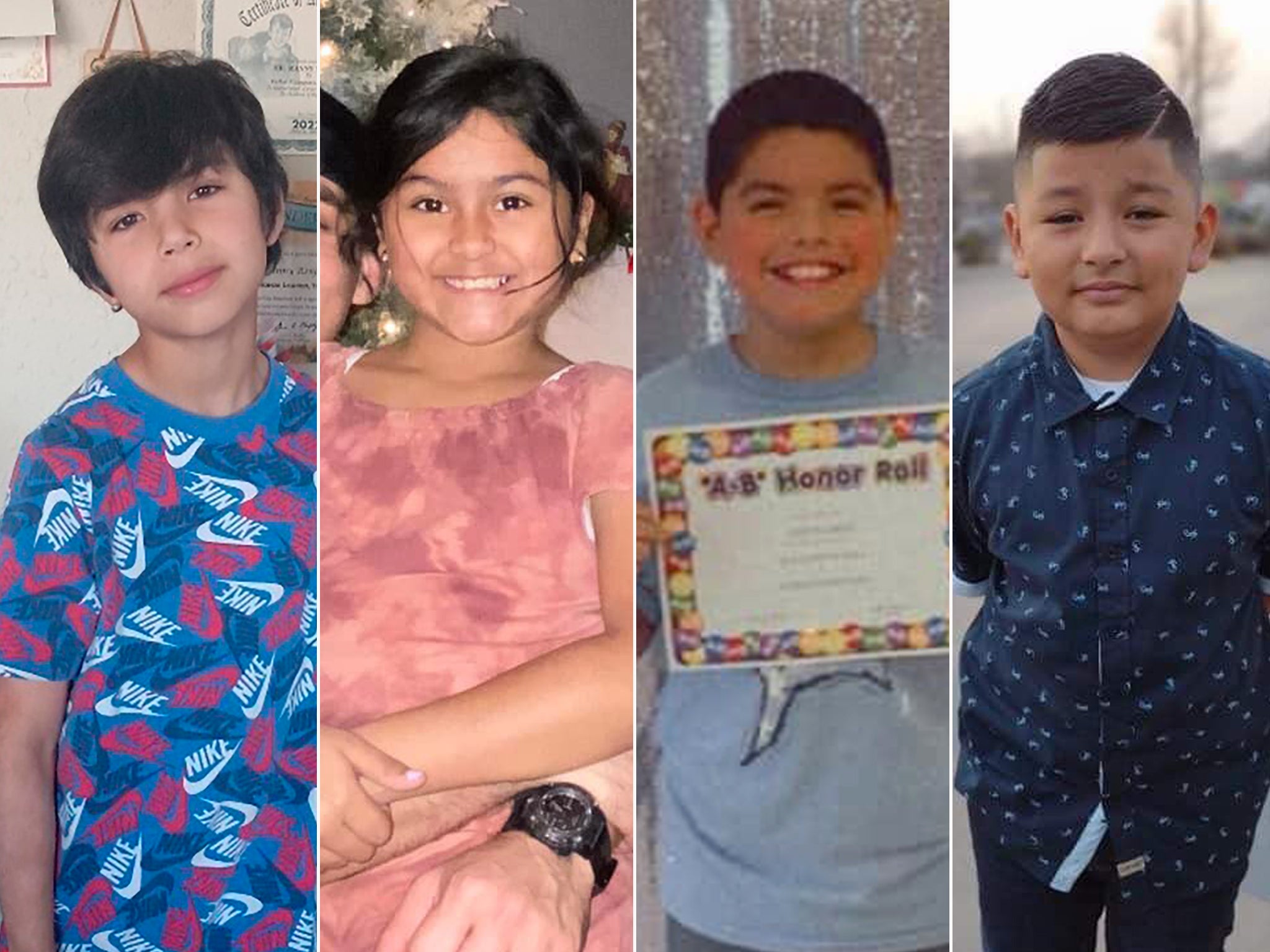 Texas primary school shooting victims Uziyah Garcia, Amerie Jo Garza, Jose Flores Jr and Xavier Javier Lopez