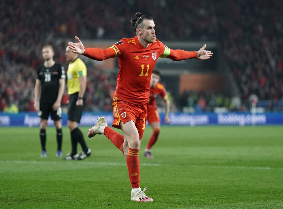 <p>Gareth Bale produced a stunning two-goal show against Austria to take Wales through to a World Cup play-off final</p>