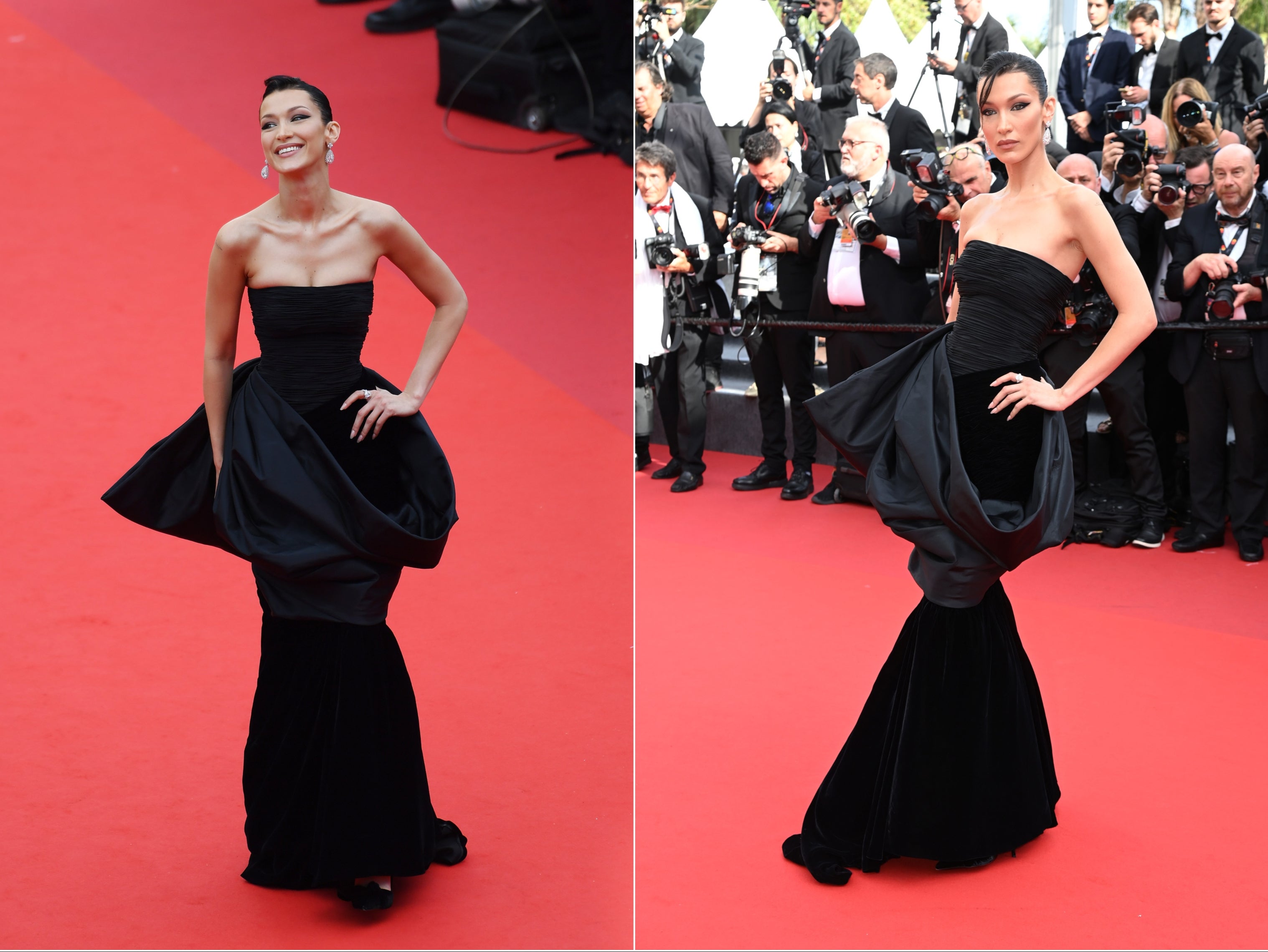 defekt Forhøre Stat Bella Hadid wears vintage Versace on Cannes red carpet | The Independent