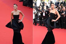 ‘This is literally a museum piece’: Bella Hadid wears vintage Versace on Cannes red carpet