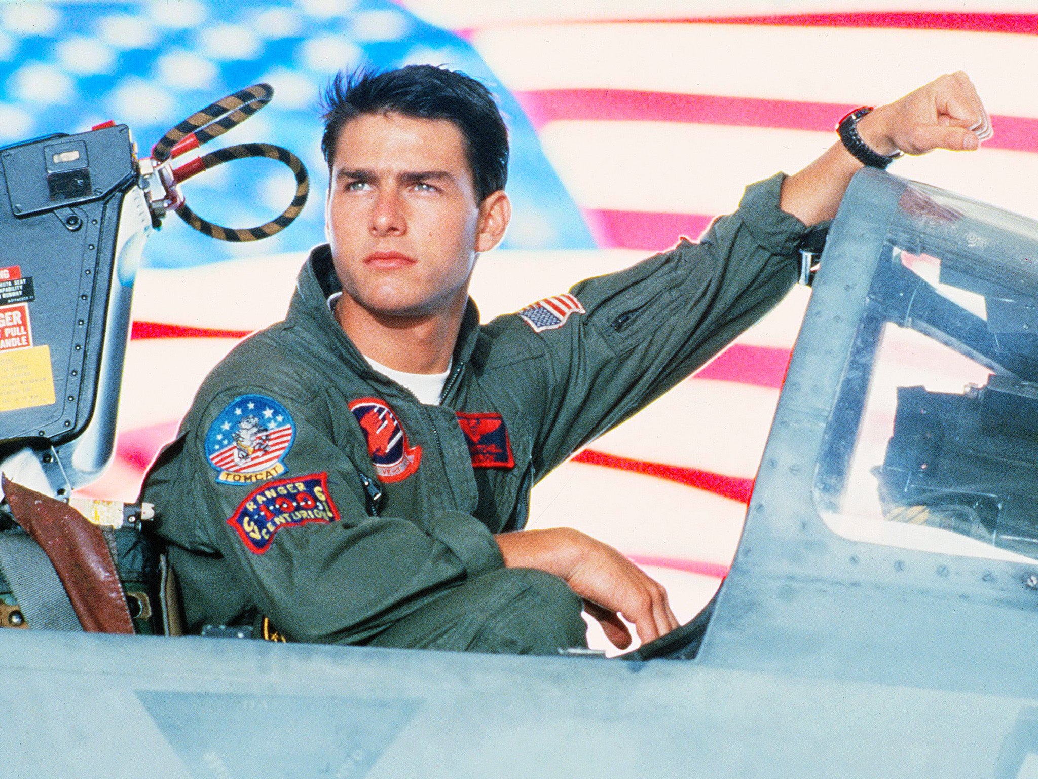 <p>Red, white and Cruise: A bit of patriotic showmanship in the original ‘Top Gun’</p>