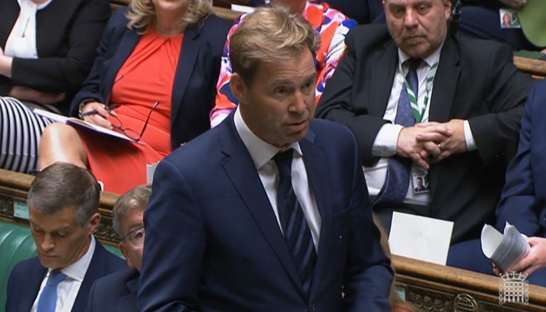 Tobias Ellwood questioned whether Tory MPs can continue to defend Boris Johnson’s behaviour (House of Commons/PA)