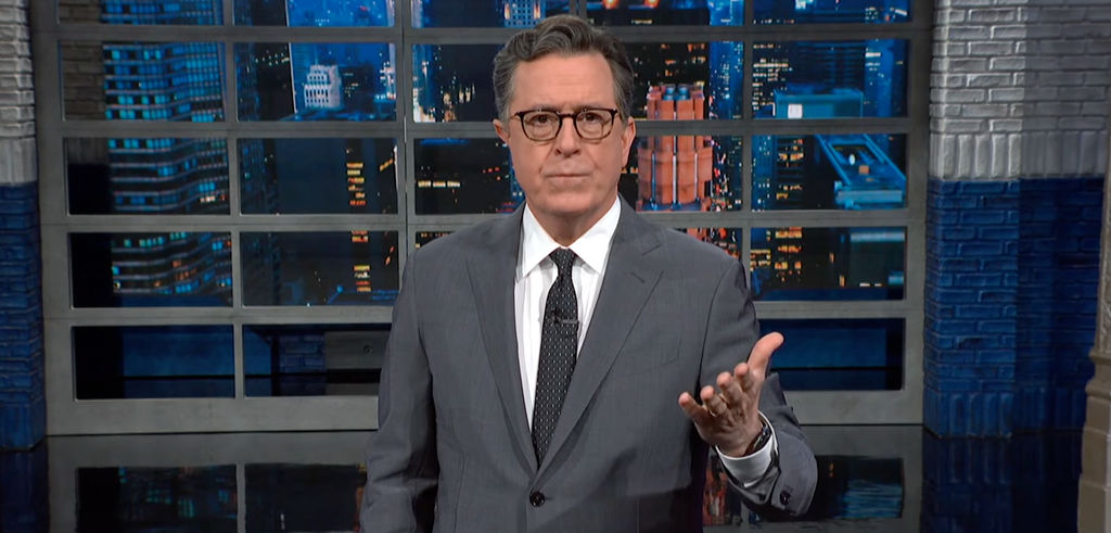Stephen Colbert takes emotional pause while talking about Texas school shooting