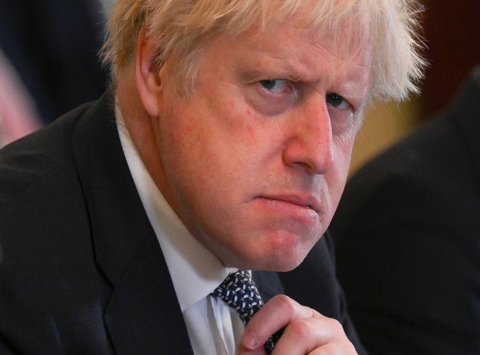 Boris Johnson gave an explanation of the events following the publication of the Sue Gray report (Daniel Leal/PA)