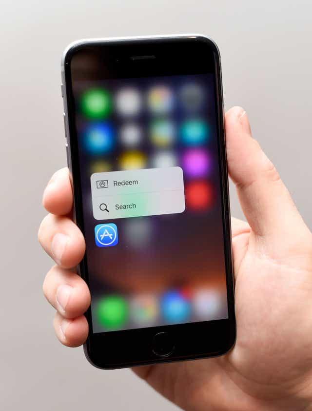A generic stock photo of the App Store on an Apple iPhone 6s.