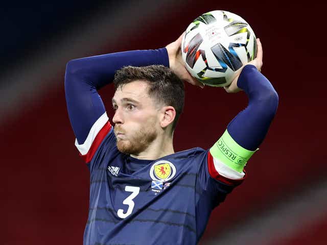 Andy Robertson is eyeing a World Cup slot (Steve Welsh/PA)