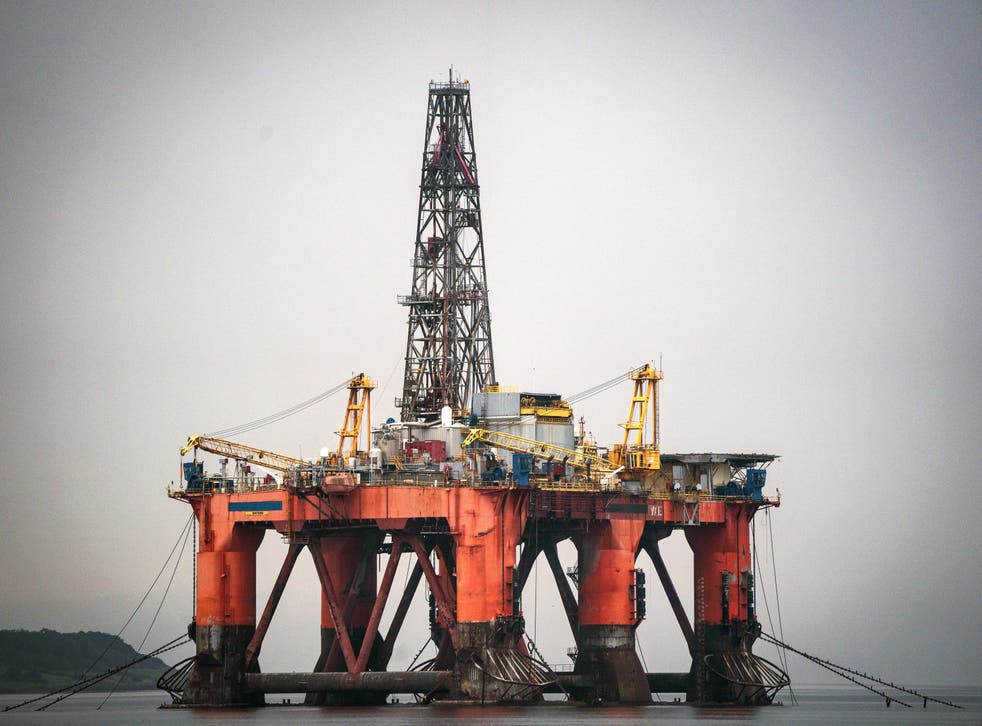An oil rig anchored in the Cromarty Firth, Invergordon (Jane Barlow/PA)