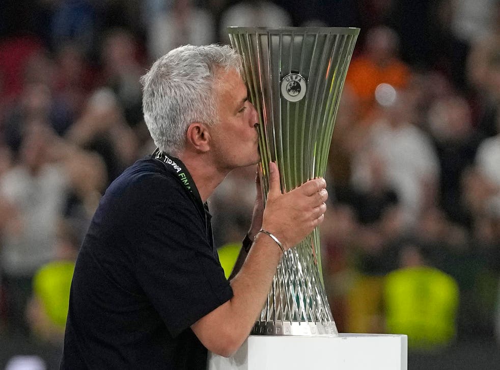 Jose Mourinho toasts Roma's success in first Europa Conference League final  | The Independent