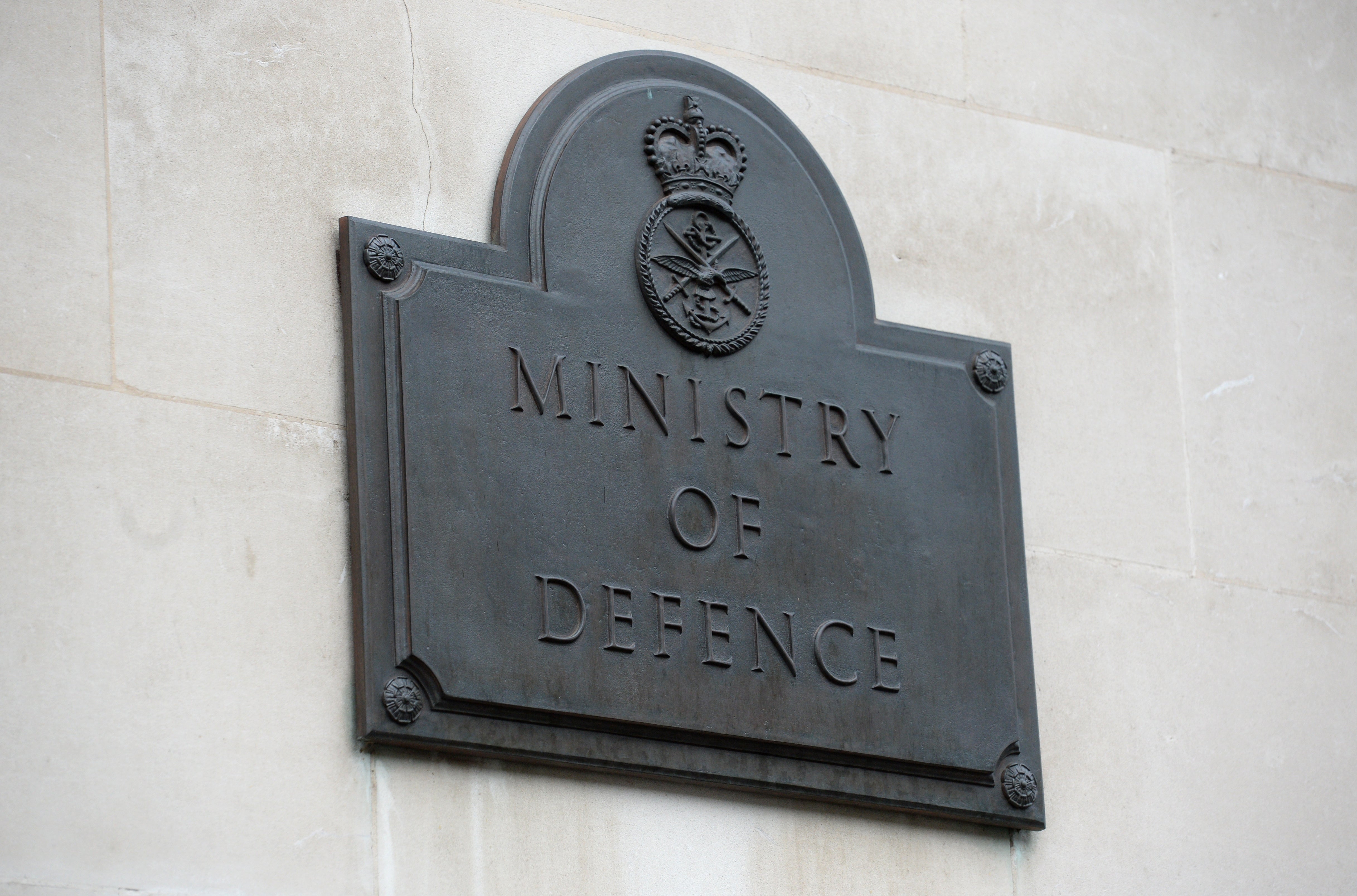 A view of signage for the Ministry of Defence in Westminster, London (Kirsty O’Connor/PA)