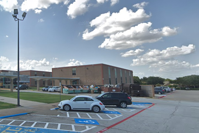 <p>The exterior of Berkner High School in Richardson, Texas.</p>