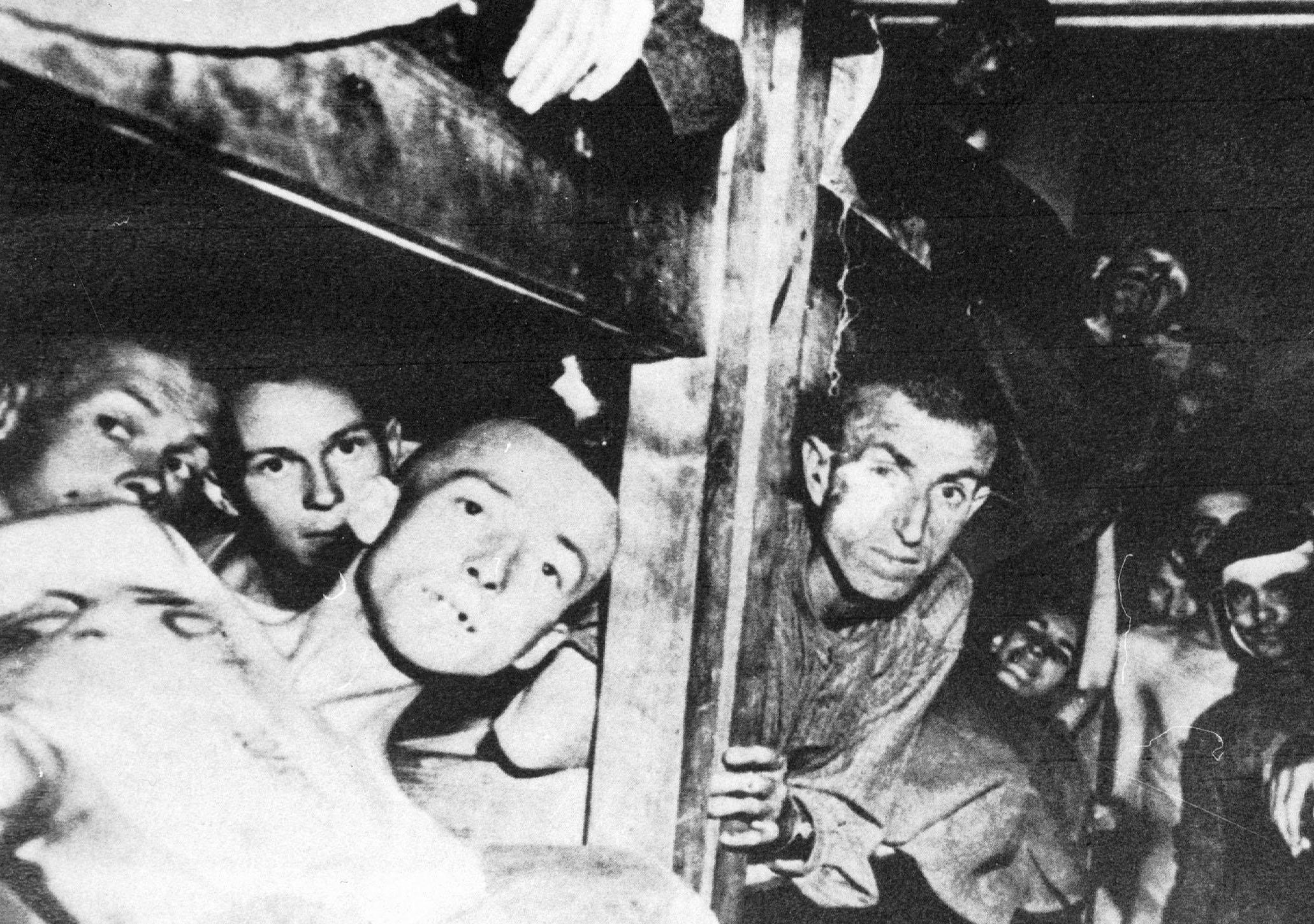 Camp internees at Mauthausen concentration camp, 1938