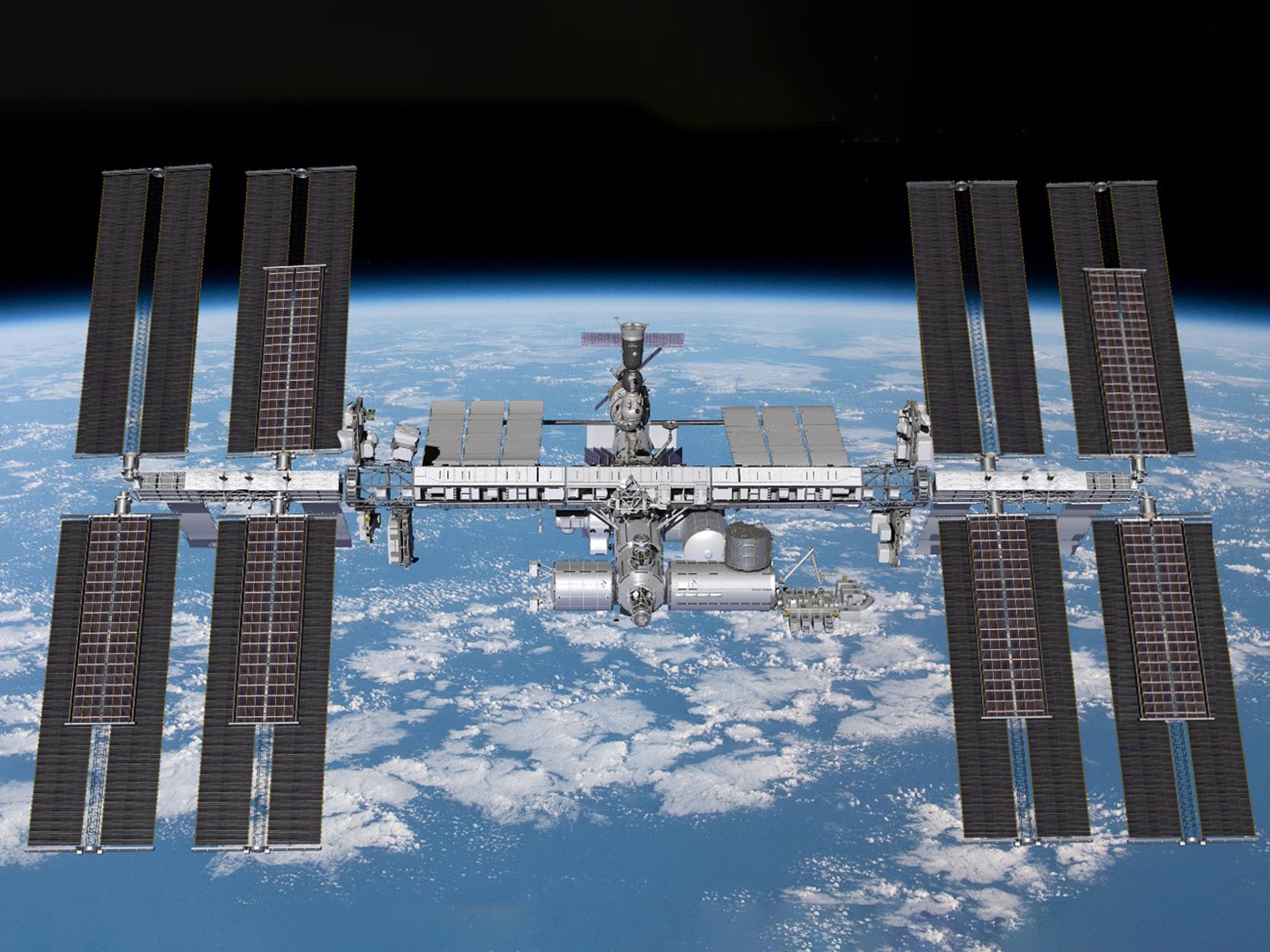 The International Space Station already makes use of solar power in space