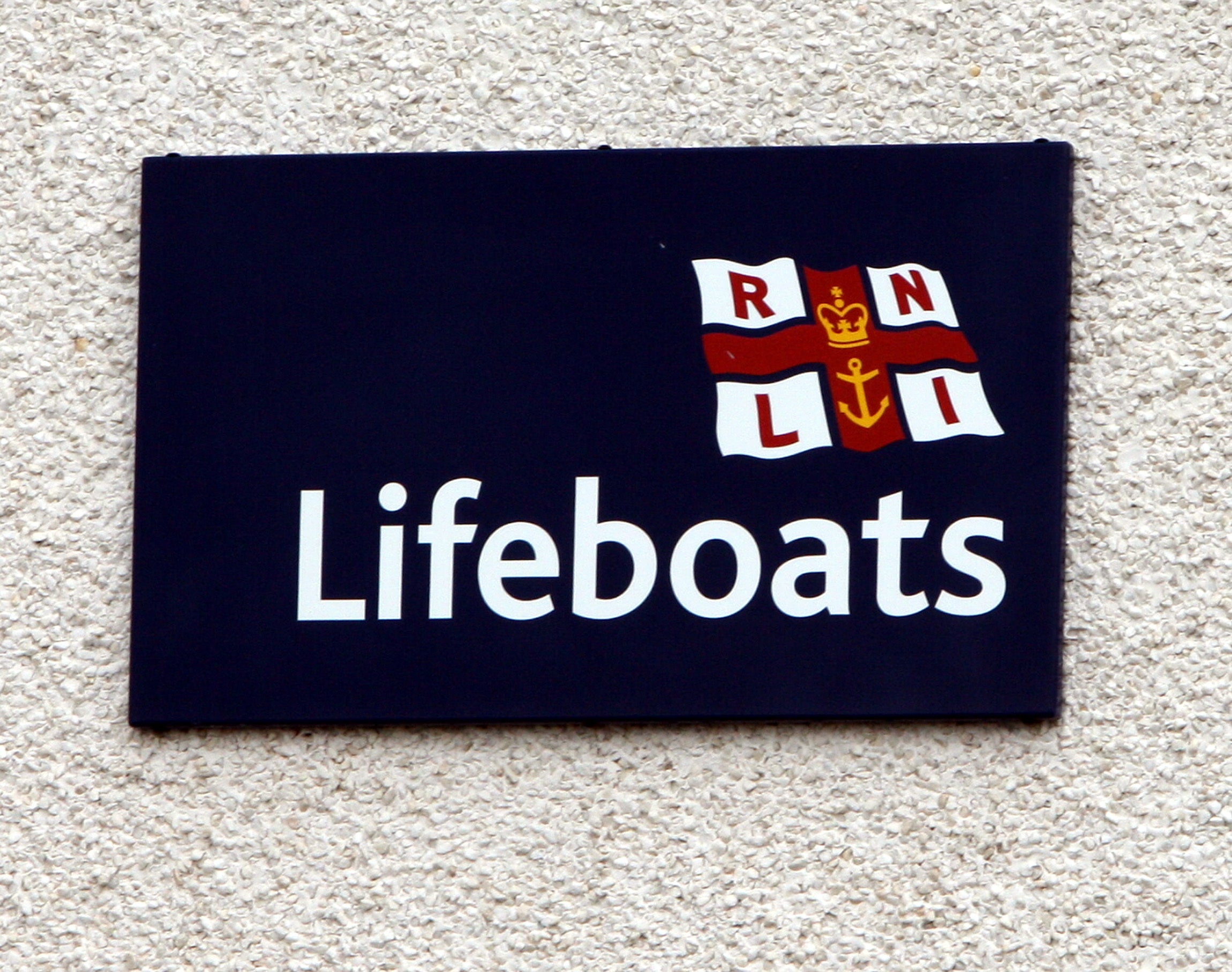 A general view of Red Bay RNLI sign, at the coastal village of Cushendall, in Co Antrim