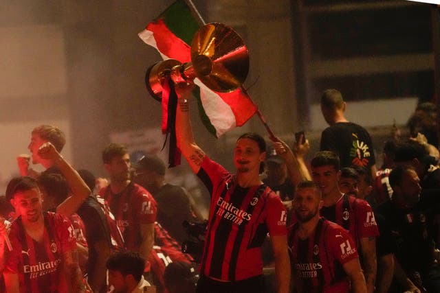 Zlatan Ibrahimovic helped AC Milan win the title (Luca Bruno/AP)