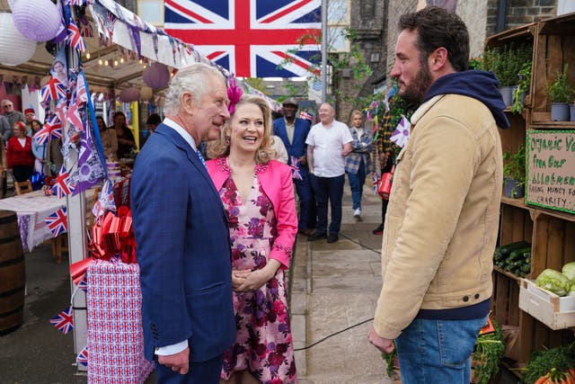 The Prince of Wales visits the EastEnders set (BBC/PA)