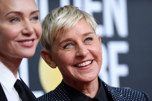 <p>File photo: US actor Portia de Rossi (left) and her wife Ellen DeGeneres at the 77th annual Golden Globe Awards on 5 January 2020</p>
