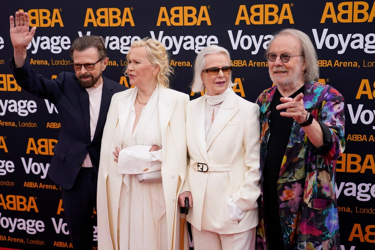 Stars and royalty watch ABBA's return in digital stage show The