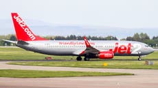 Dad restrains woman who stripped to underwear and tried to break into cockpit on Jet2 flight
