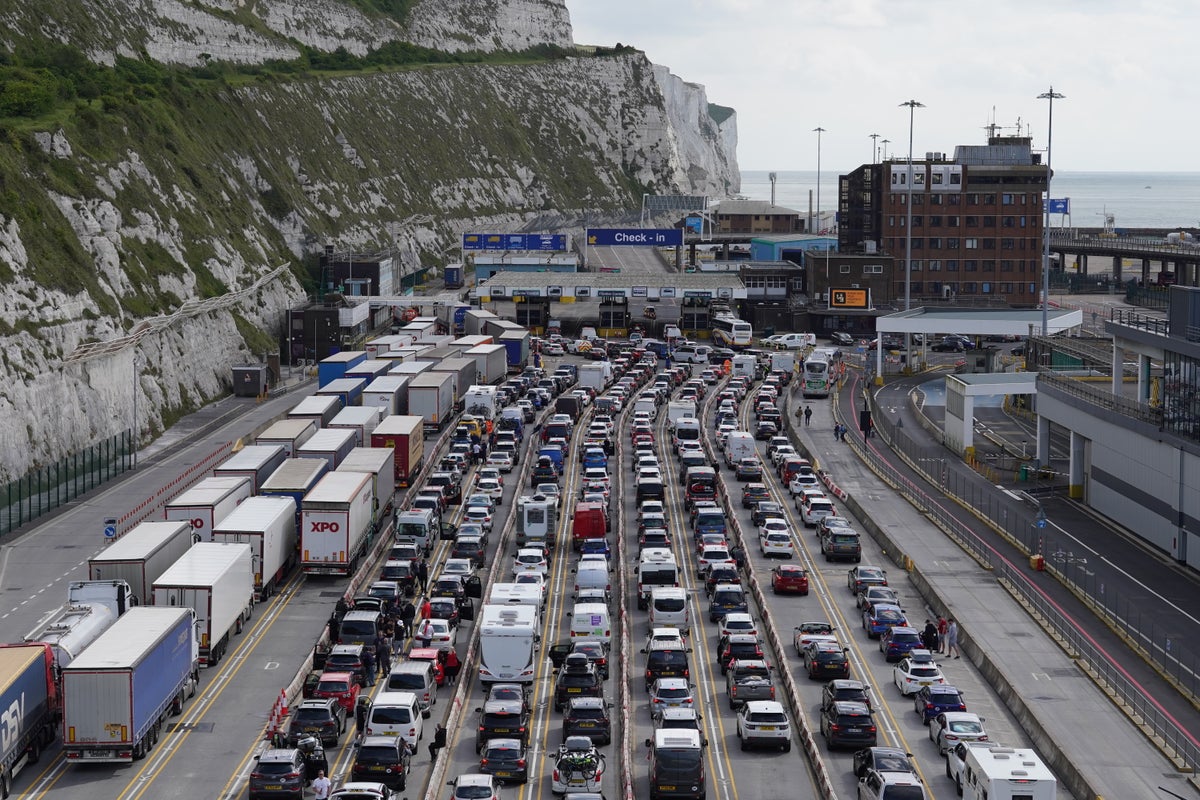 Liverpool fans and families on half-term getaways suffer long queues at Dover