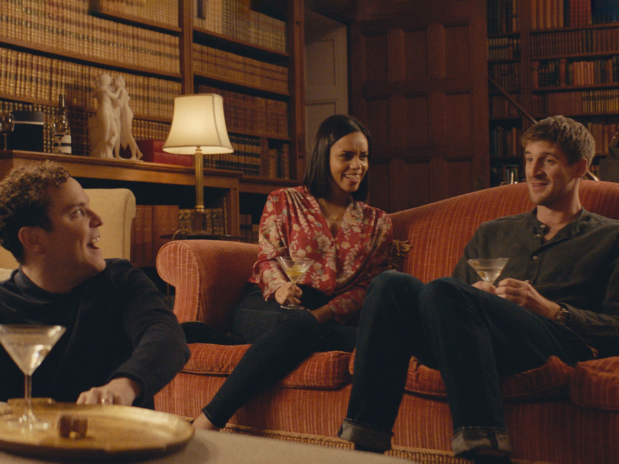 Awkward encounters: Joshua McGuire, Georgina Campbell and Tom Stourton in ‘All My Friends Hate Me’