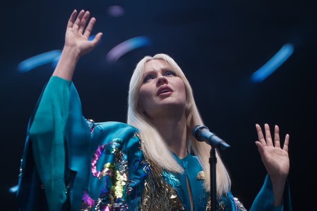 <p>A holographic Agnetha during ABBA Voyage, the iconic Swedish pop band’s new show </p>