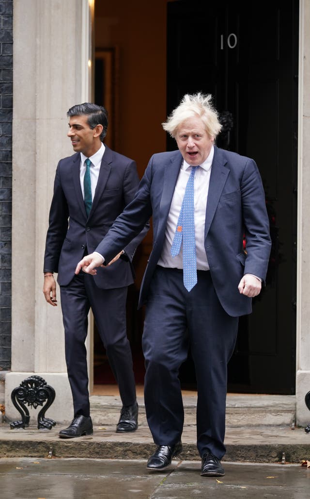 Prime Minister Boris Johnson and Chancellor Rishi Sunak (Yui Mok/PA)