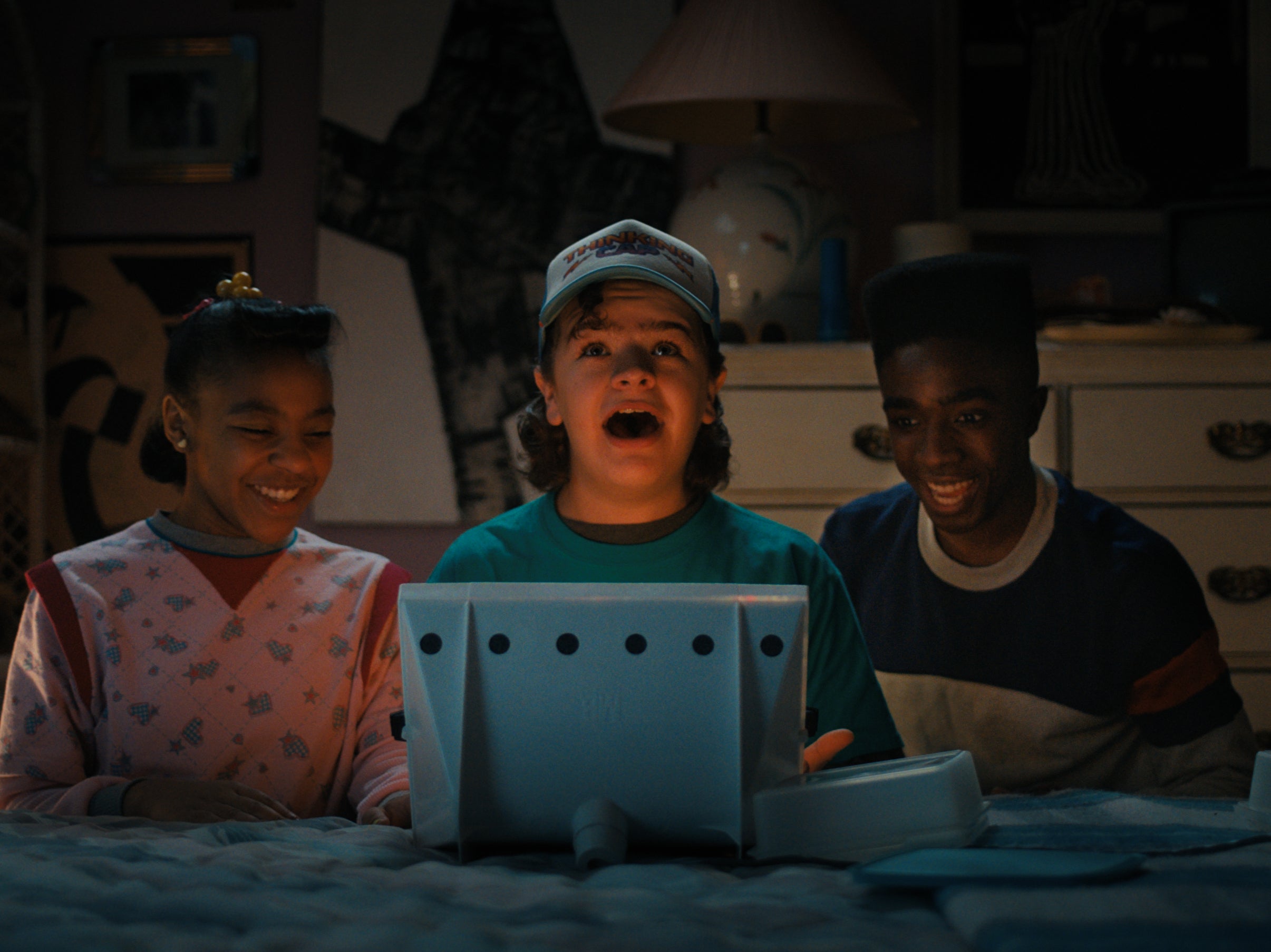 Priah Ferguson, Gaten Matarazzo and Caleb McLaughlin in ‘Stranger Things'