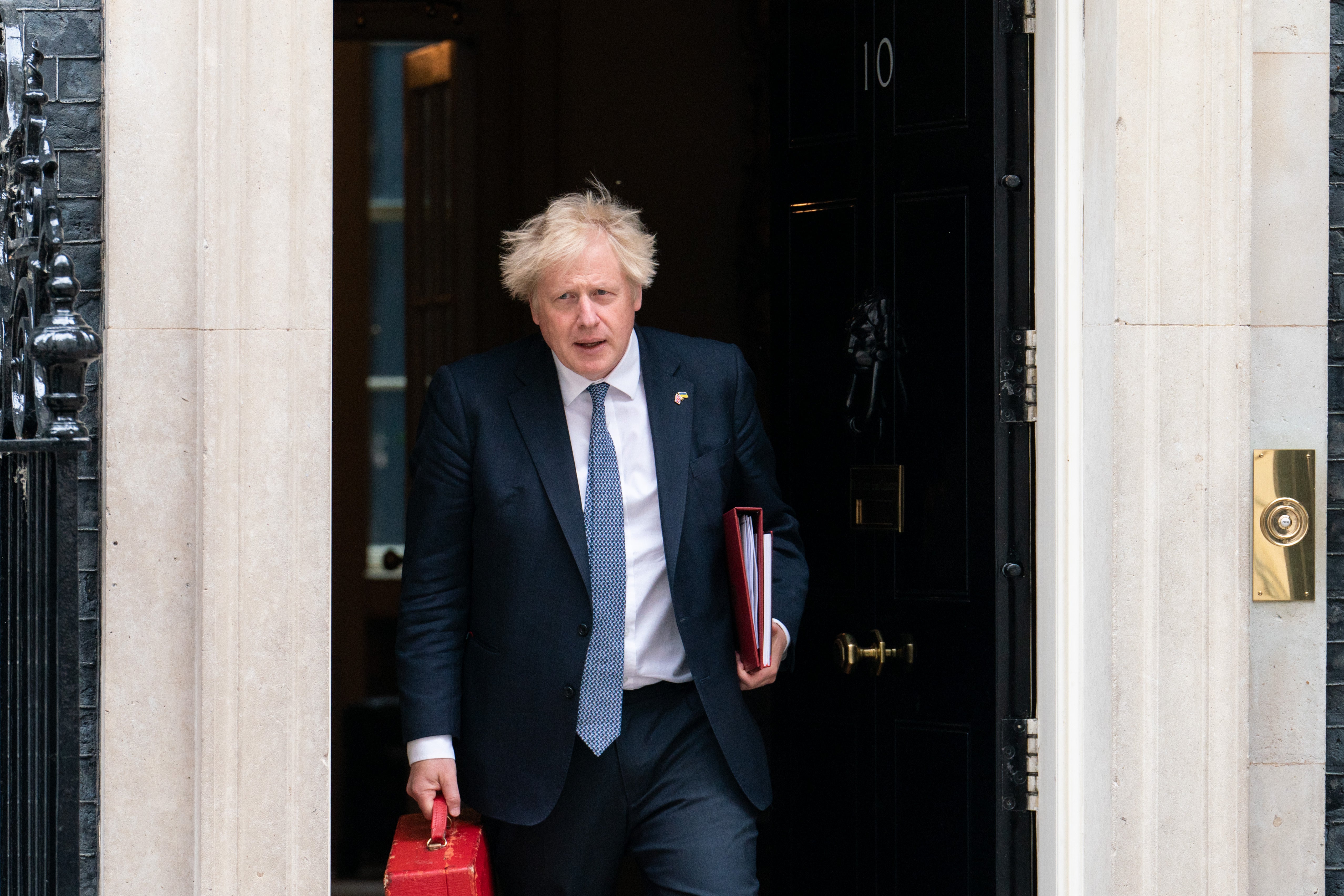 Boris Johnson departs 10 Downing Street (Dominic Lipinski/PA)