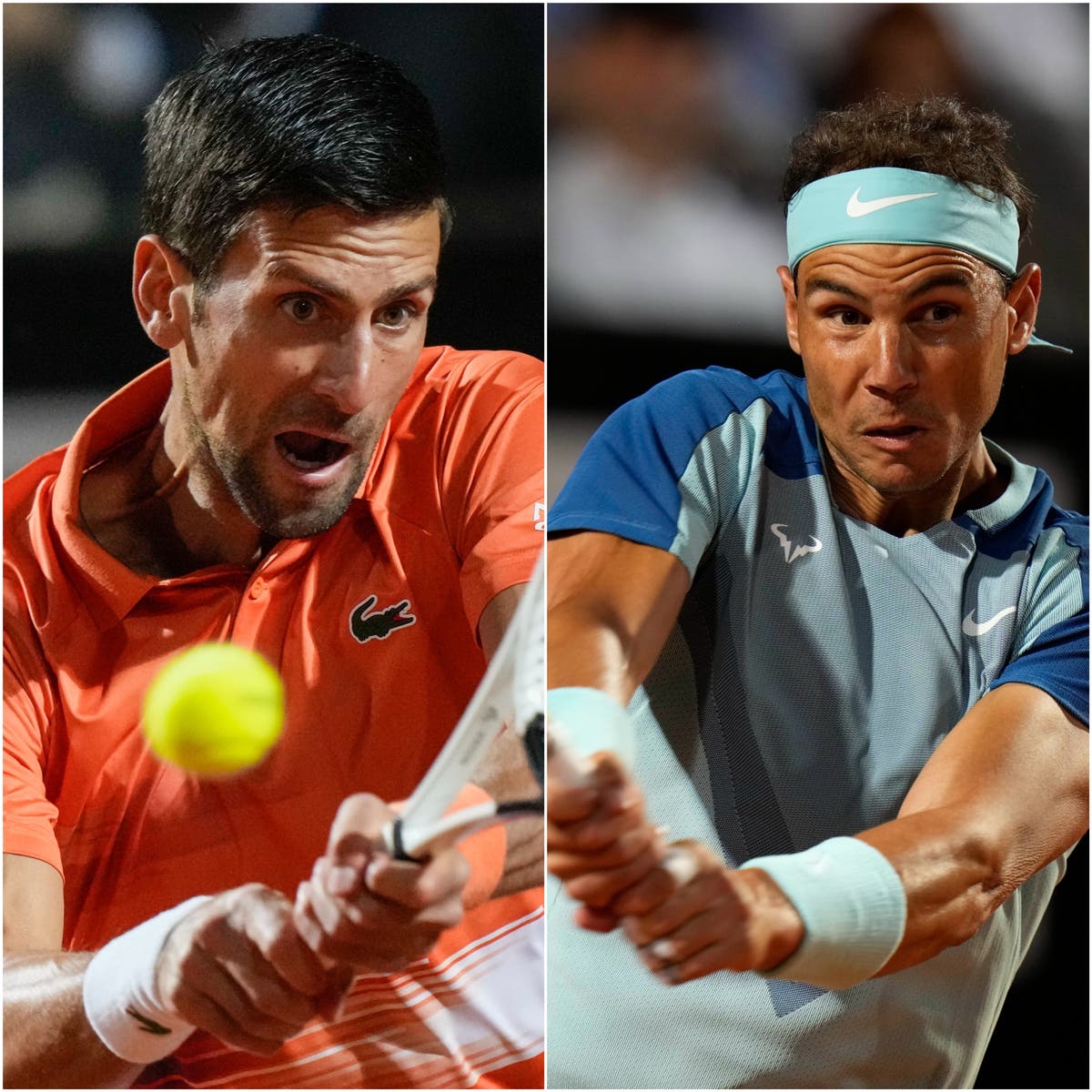 Novak Djokovic and Rafael Nadal remain on French Open collision course