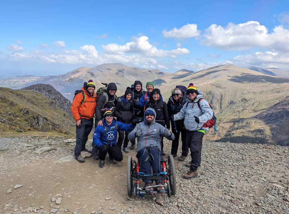 Martin Hibbert and the team who will be climbing Mount Kilimanjaro to raise money for the Spinal Injuries Association (Ollie Buncombe/SIA/PA)